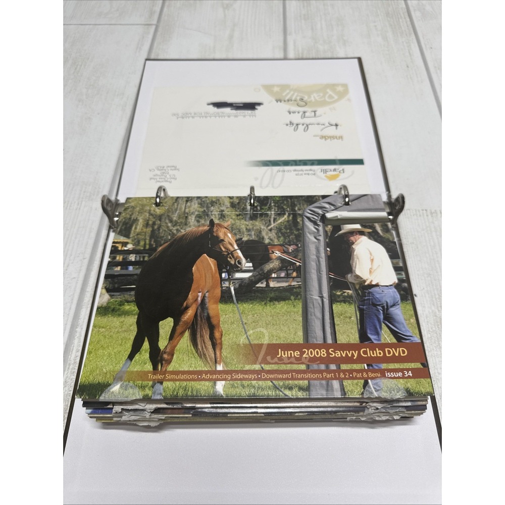 Parelli Savvy Club Horse Training CDs Lot of 15 in Binder 2008 2009